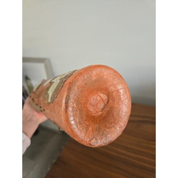 Handmade Papier Mache Applique Collage Decorative Bottle - Picture 5 of 9